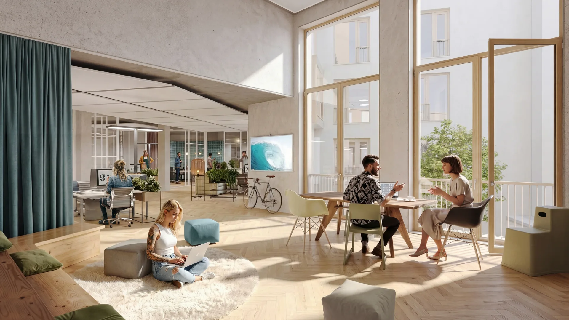 Gabriel – Urban Office, München, Maisonette-Loft bei Tag