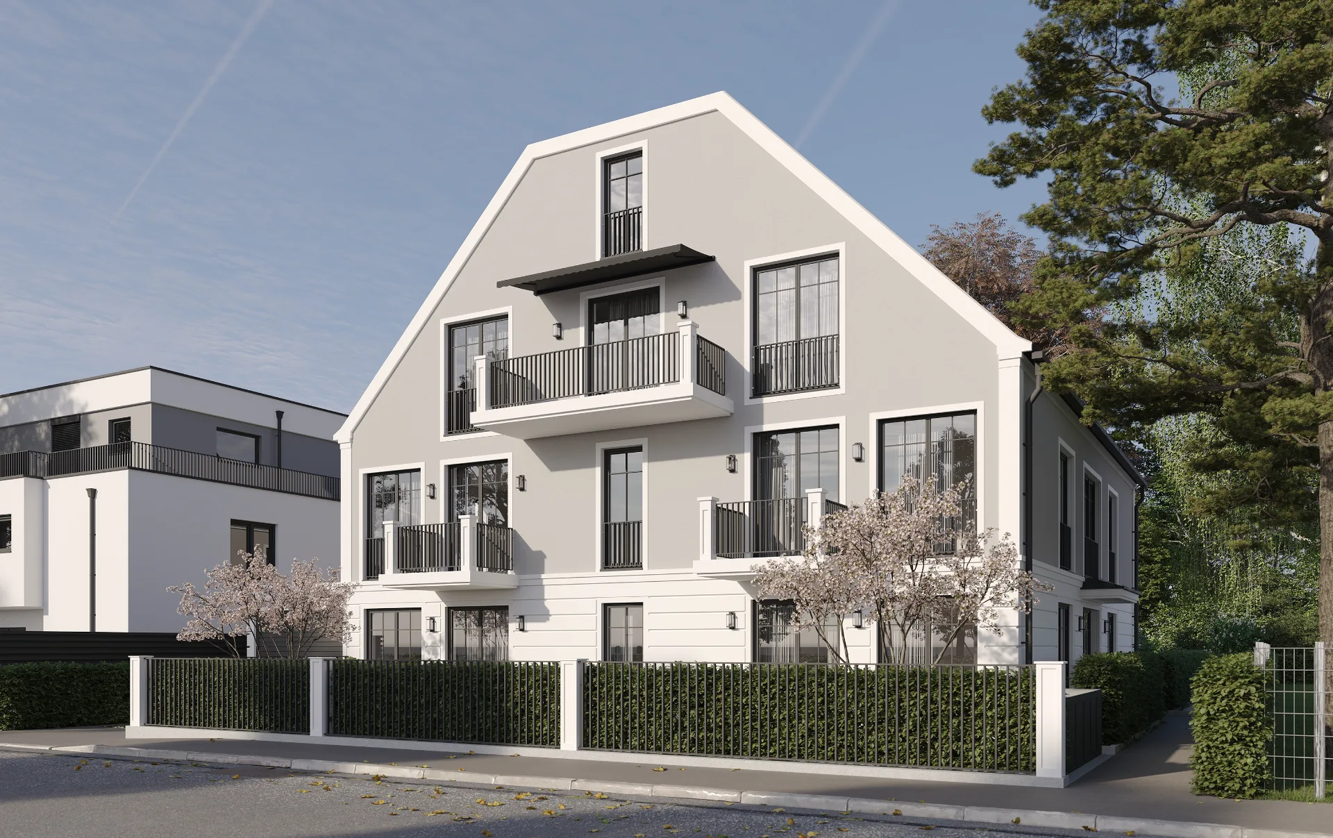 T25 Stadtvilla, München – Straßenansicht